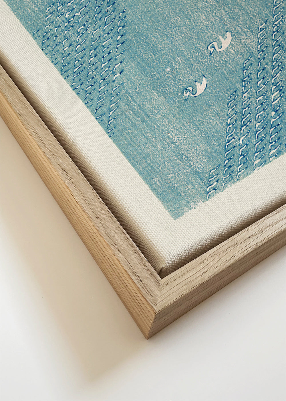 Quadro de pássaros japoneses em azul