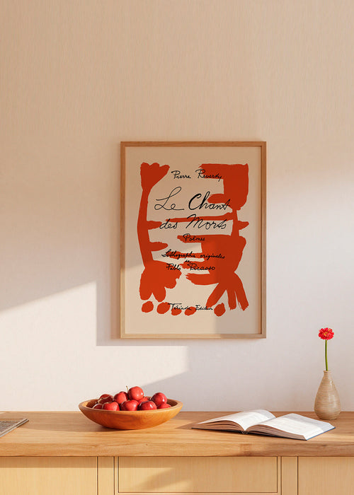 Impressão vintage pôster tipográfico vermelho