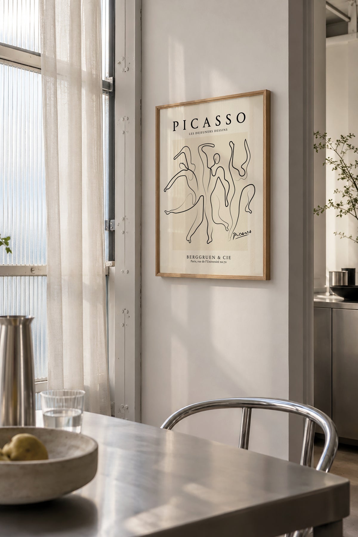 Pablo Picasso The Three Dancers Sktech poster - Framed poster in an interior