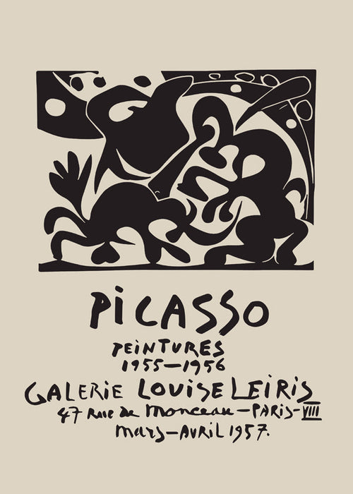 Pôster vintage de exposição Picasso