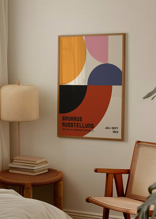 Poster vintage Bauhaus em blocos geométricos