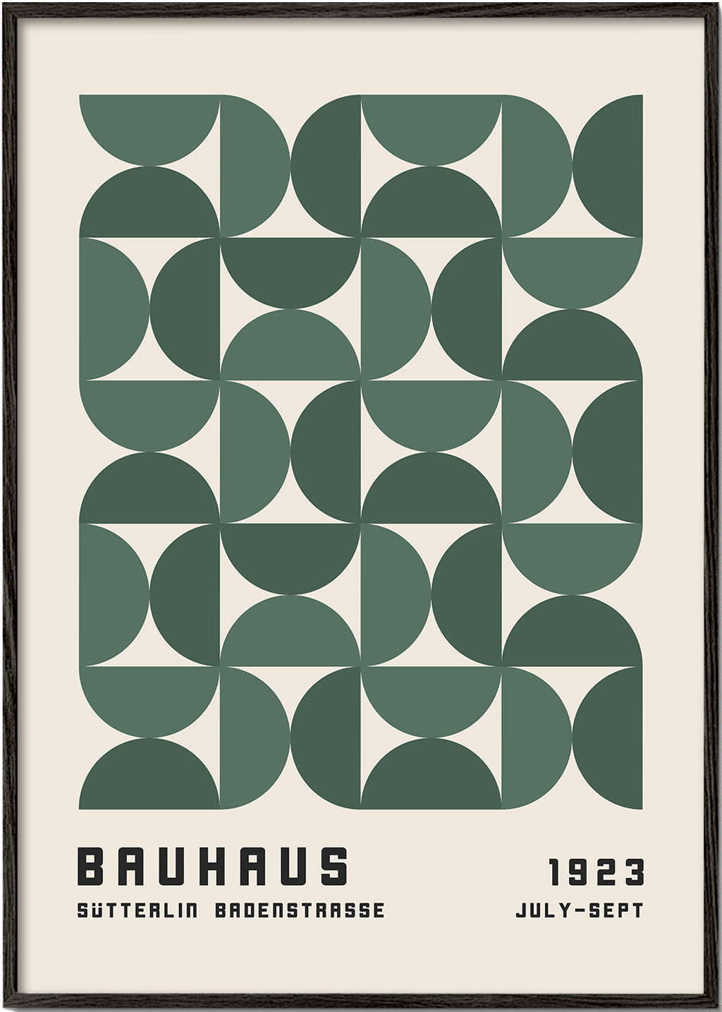 Poster geométrico Bauhaus verde