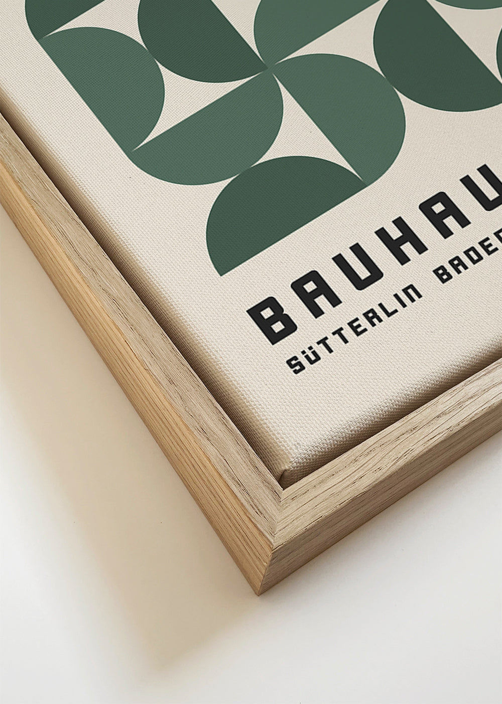 Poster geométrico Bauhaus verde