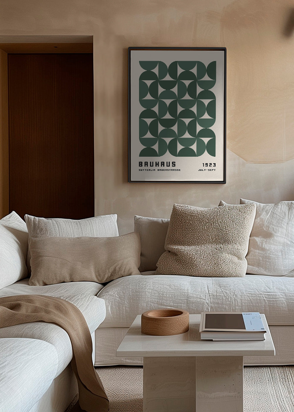 Poster geométrico Bauhaus verde