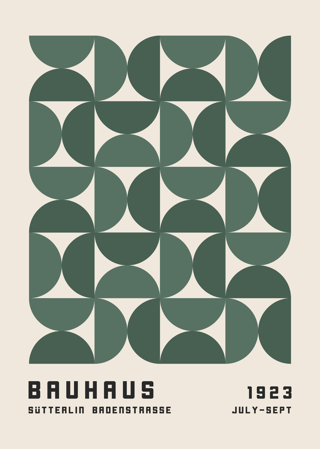 Bauhaus Green Exhibition Poster - Unframed art print