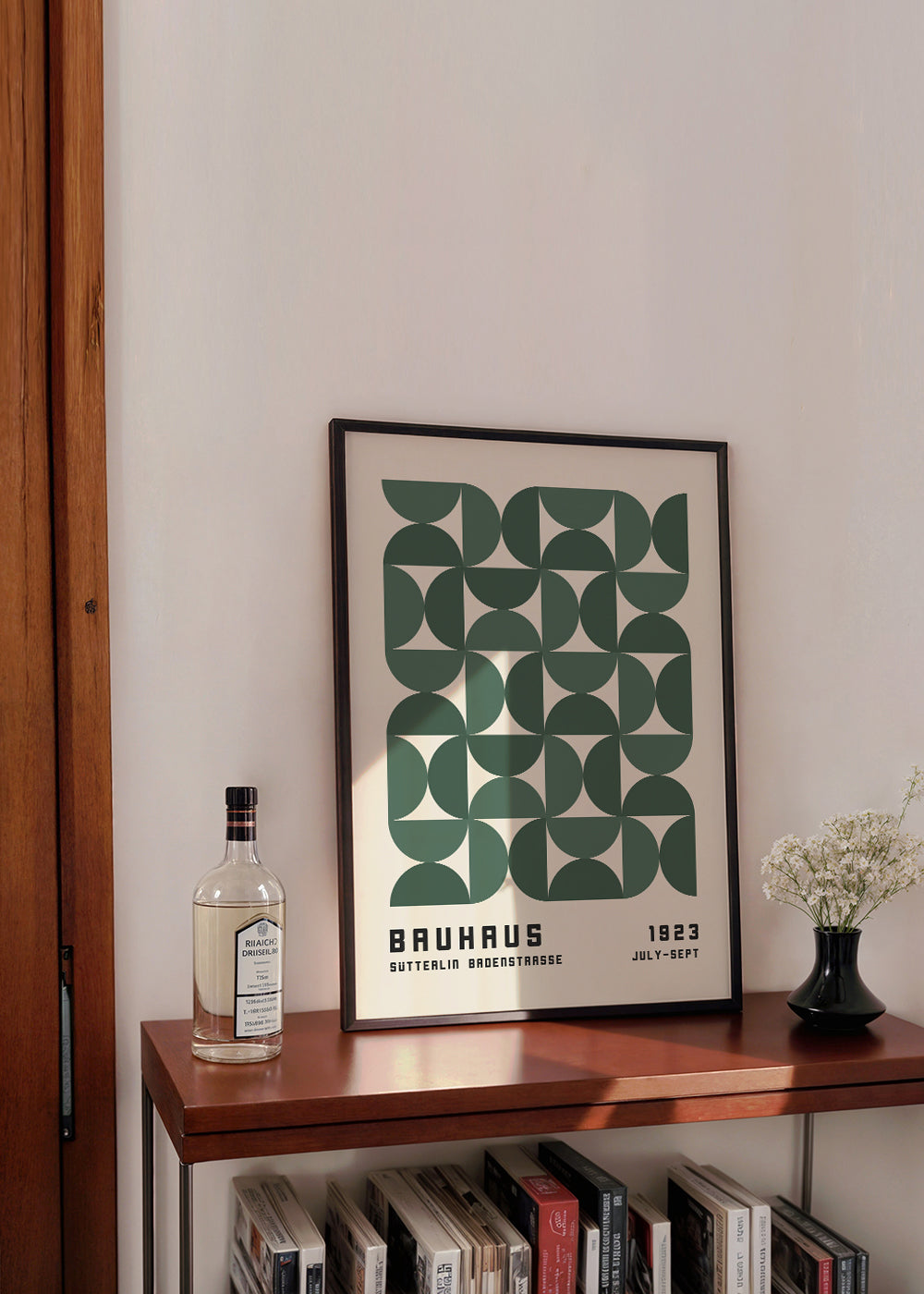 Poster geométrico Bauhaus verde
