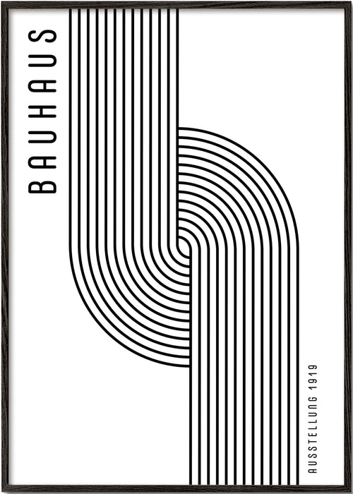 Arte vintage Bauhaus linhas curvas