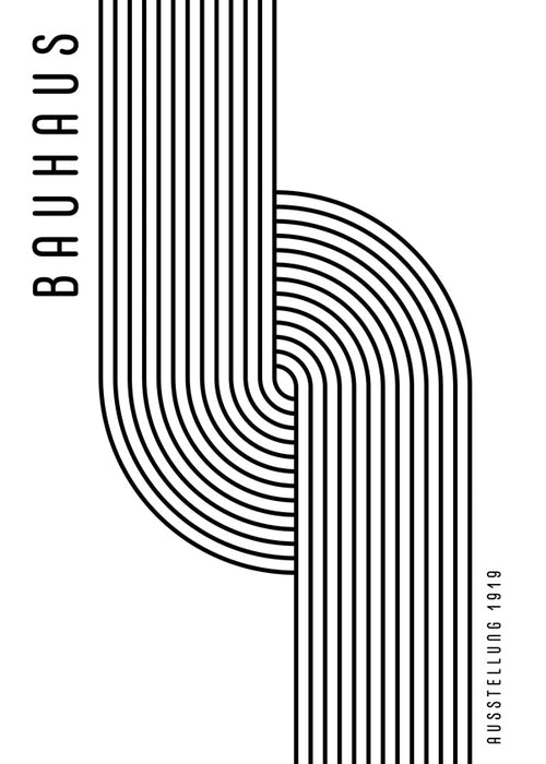 Arte vintage Bauhaus linhas curvas
