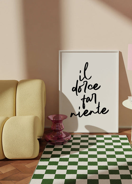 Design minimal il dolce far niente tipografia