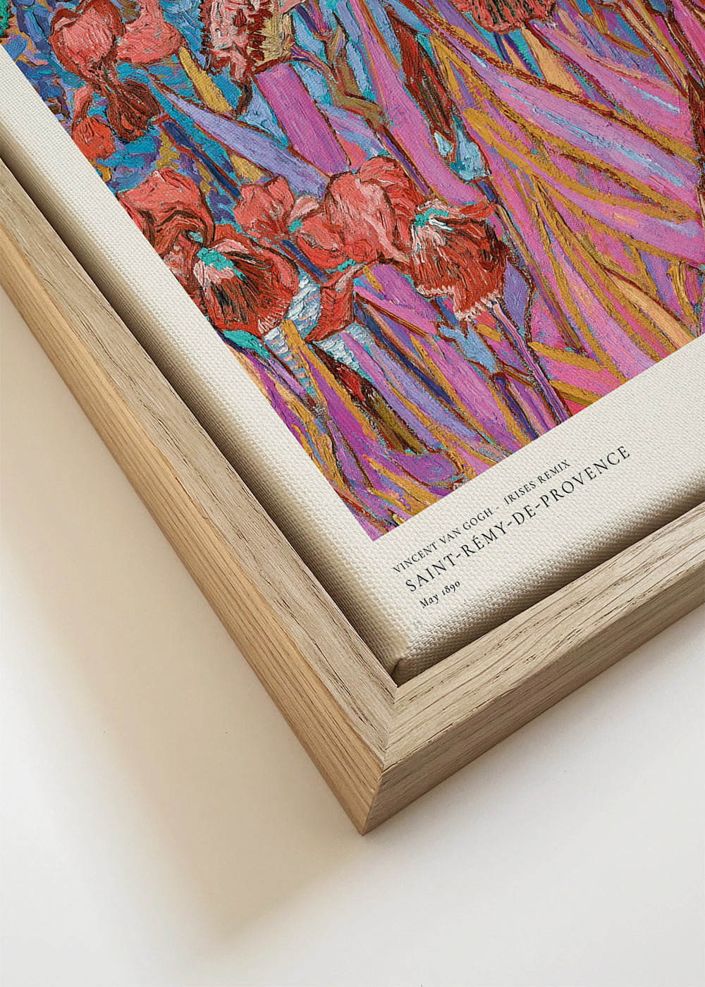 Estampa botânica: Íris em estilo pós-impressionista