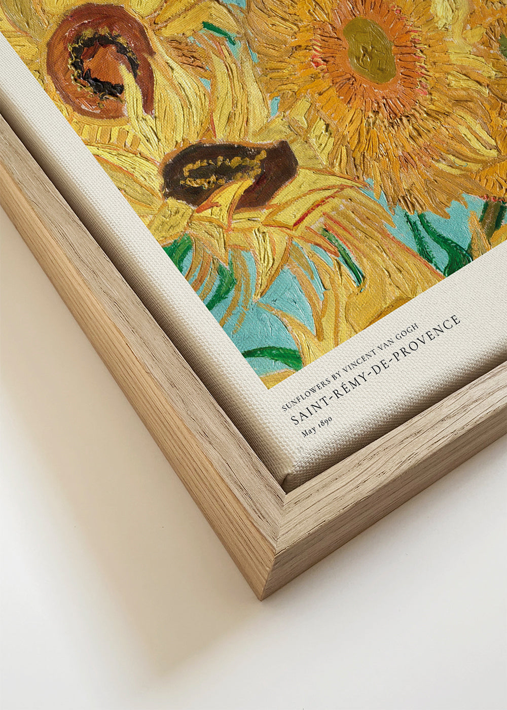Estampa botânica Girassóis em impasto