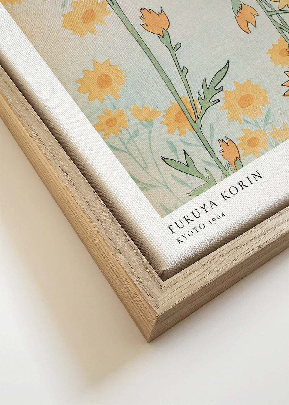 Estampa botânica Korin: estudo floral japonês