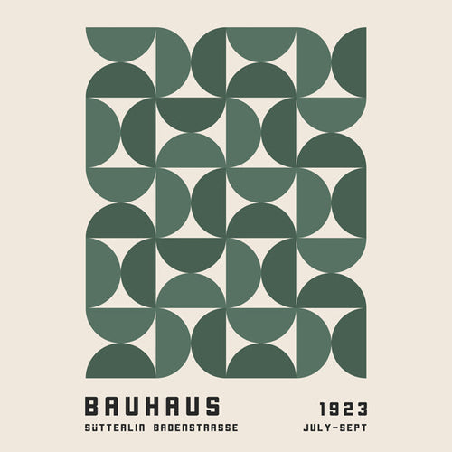 Quadro geométrico Bauhaus verde 1923