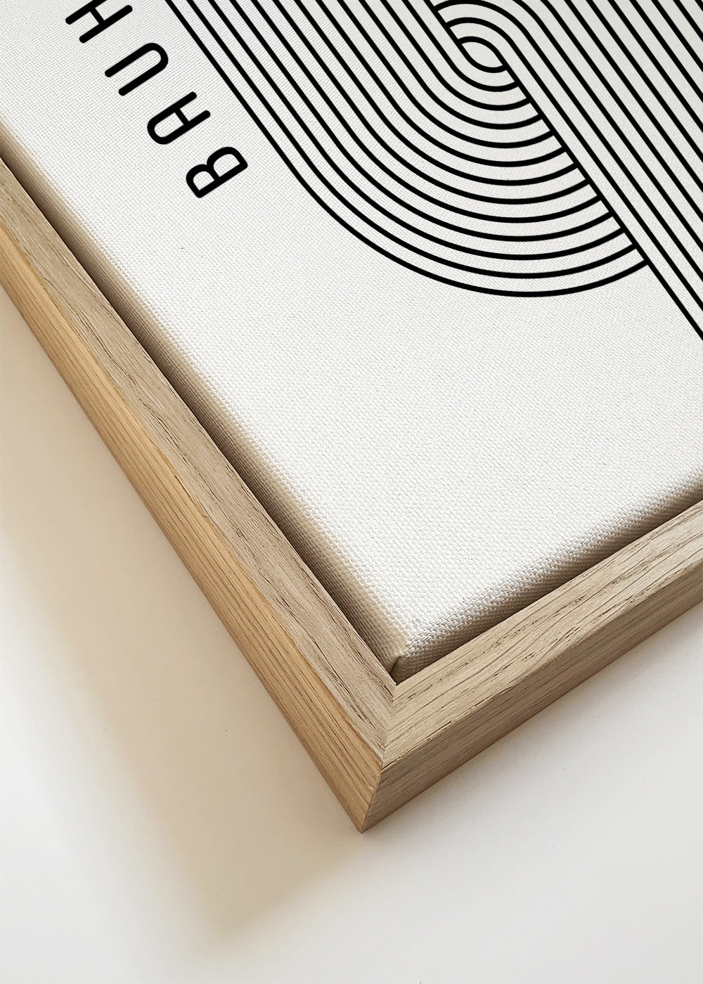 Poster geométrico Bauhaus com linhas curvas