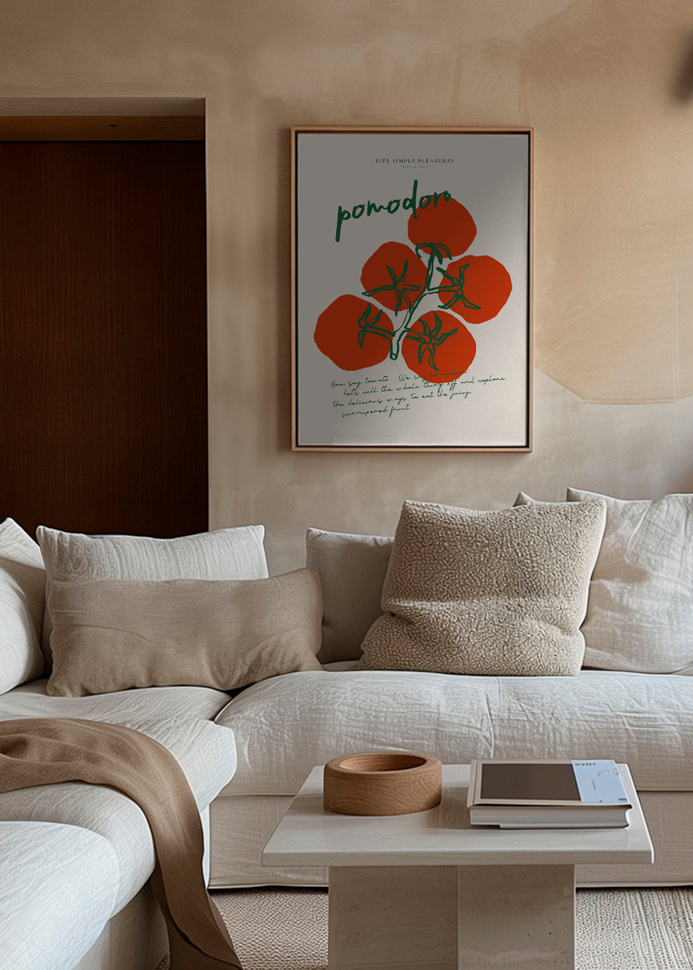 Arte para cozinha Pomodoro tomates ilustrados