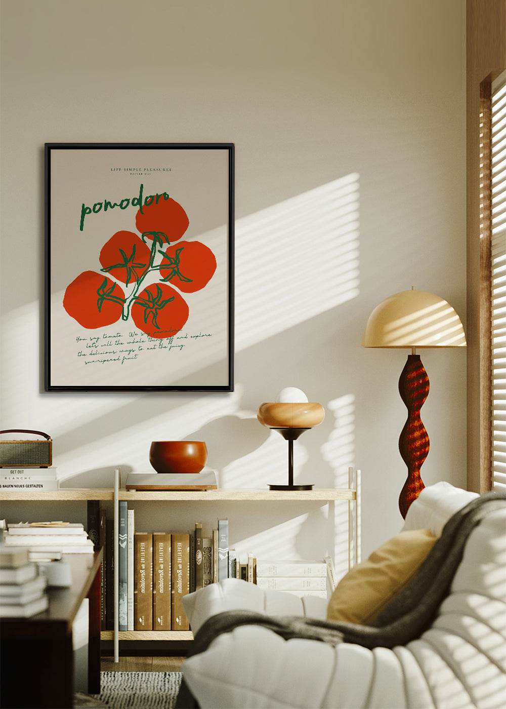 Arte para cozinha Pomodoro tomates ilustrados