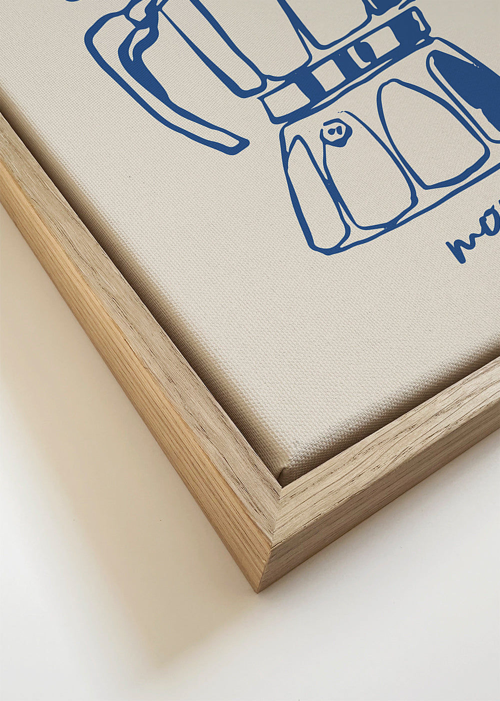 Arte para cozinha moka azul com texto