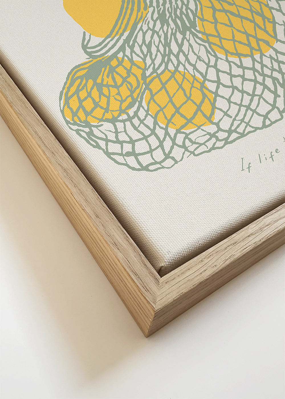 Arte para cozinha com limões na rede