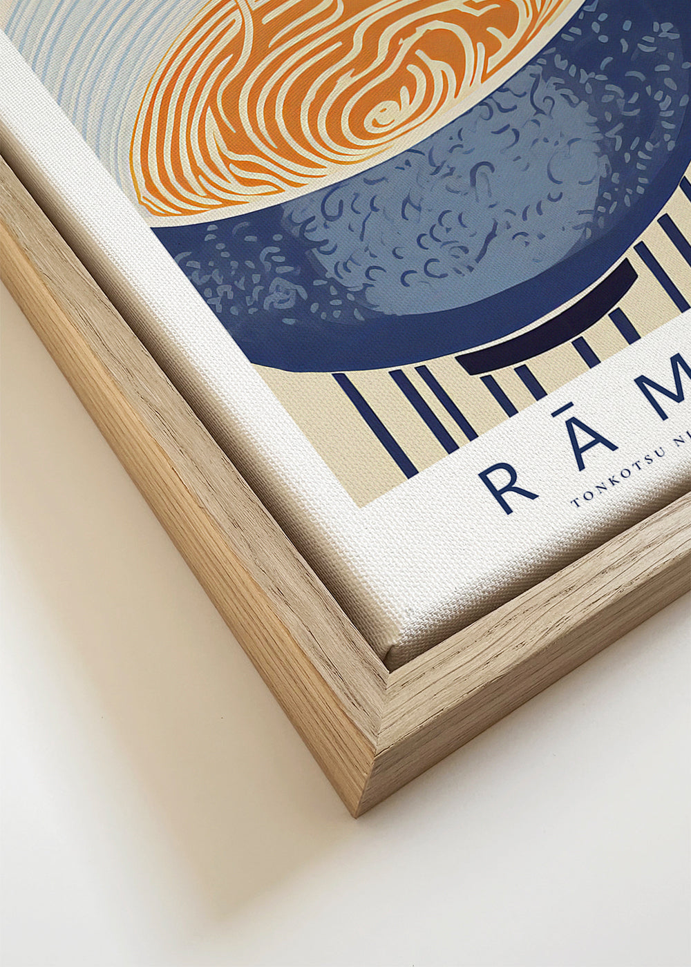 Arte para cozinha Ramen ilustrado azul