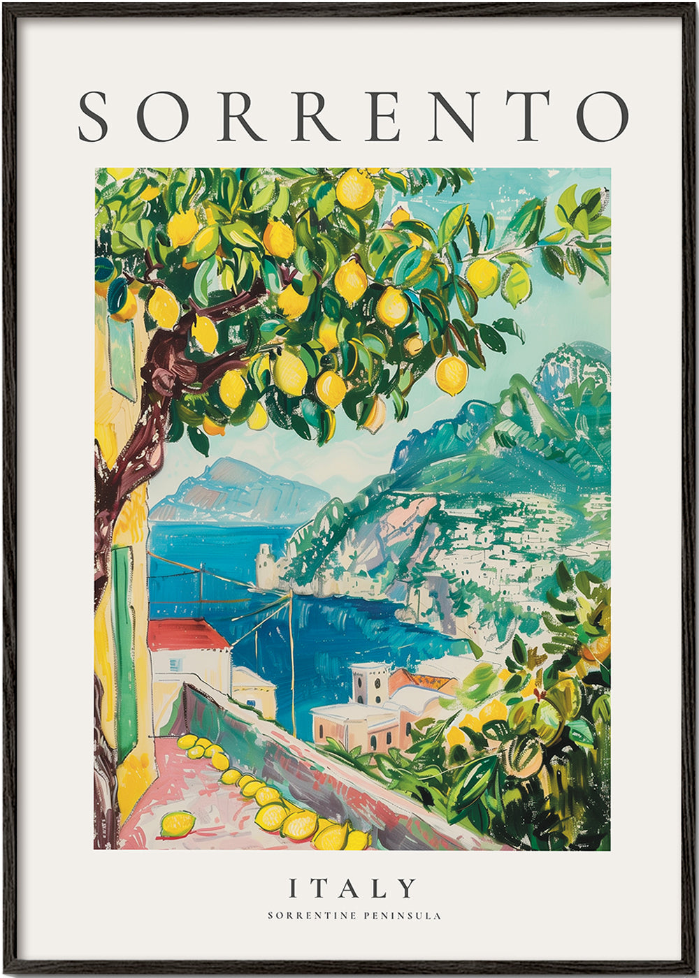 Arte de viagem: Sorrento e limoeiro