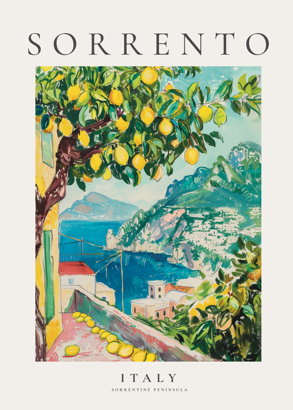 Arte de viagem: Sorrento e limoeiro