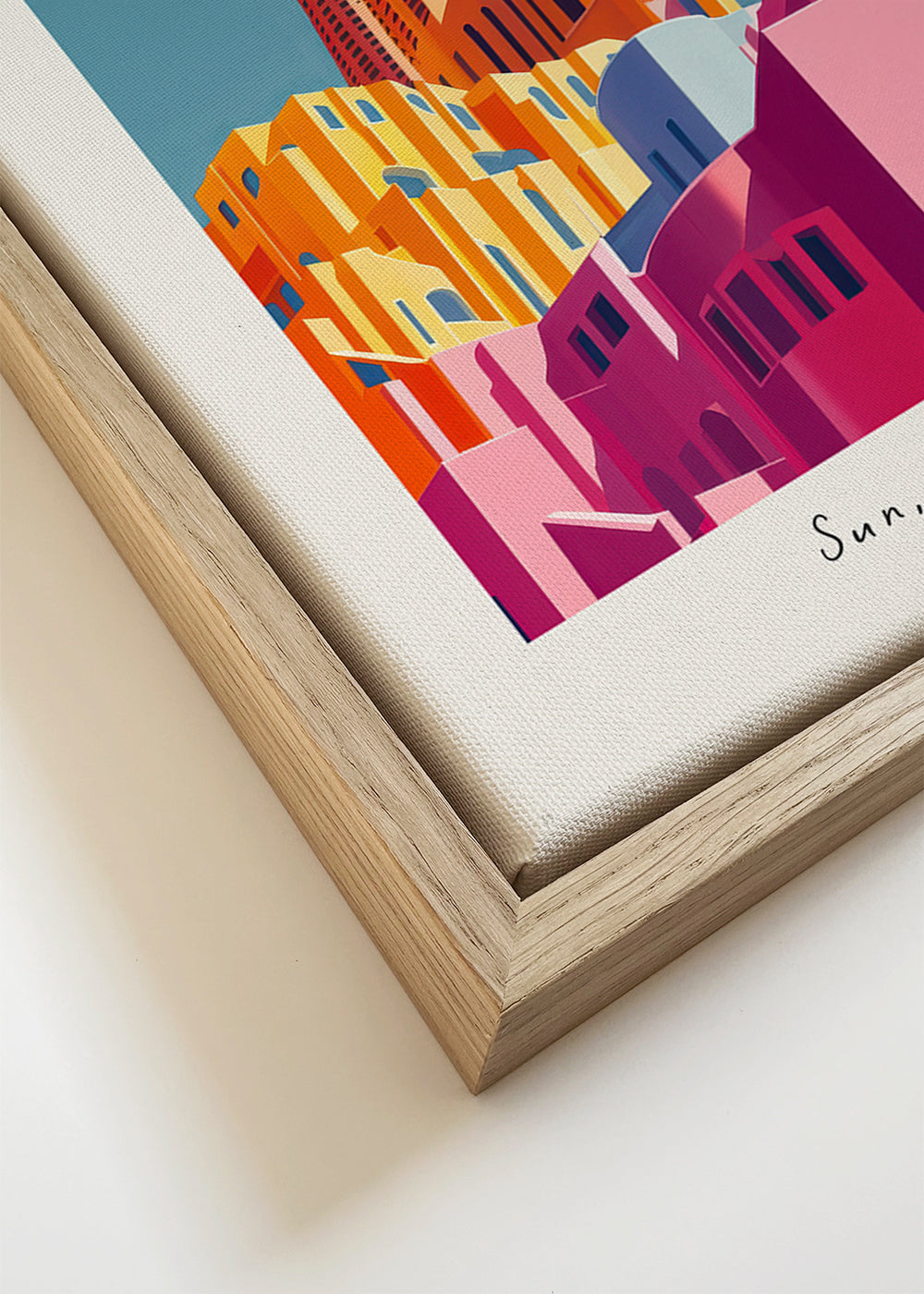 Poster de viagem: Sagrada Familia colorida