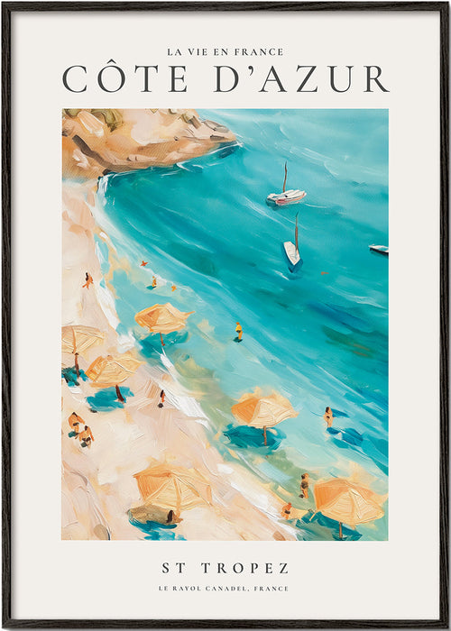 Poster de viagem Praia de St Tropez