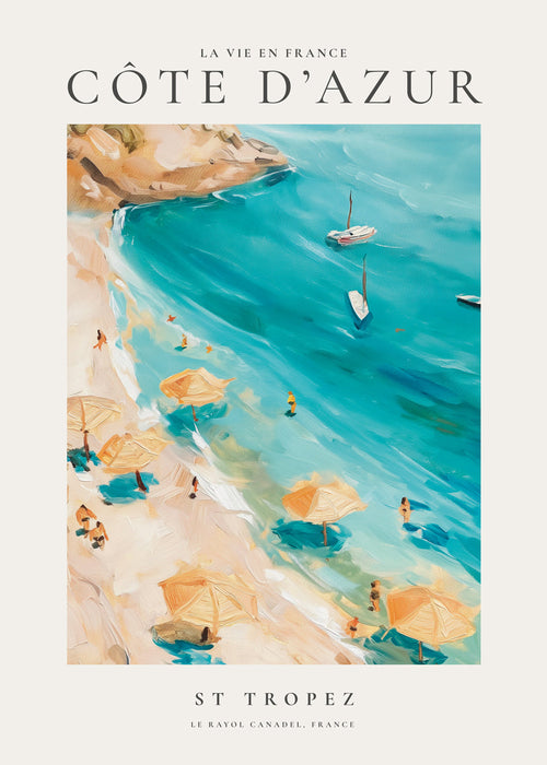 Poster de viagem Praia de St Tropez