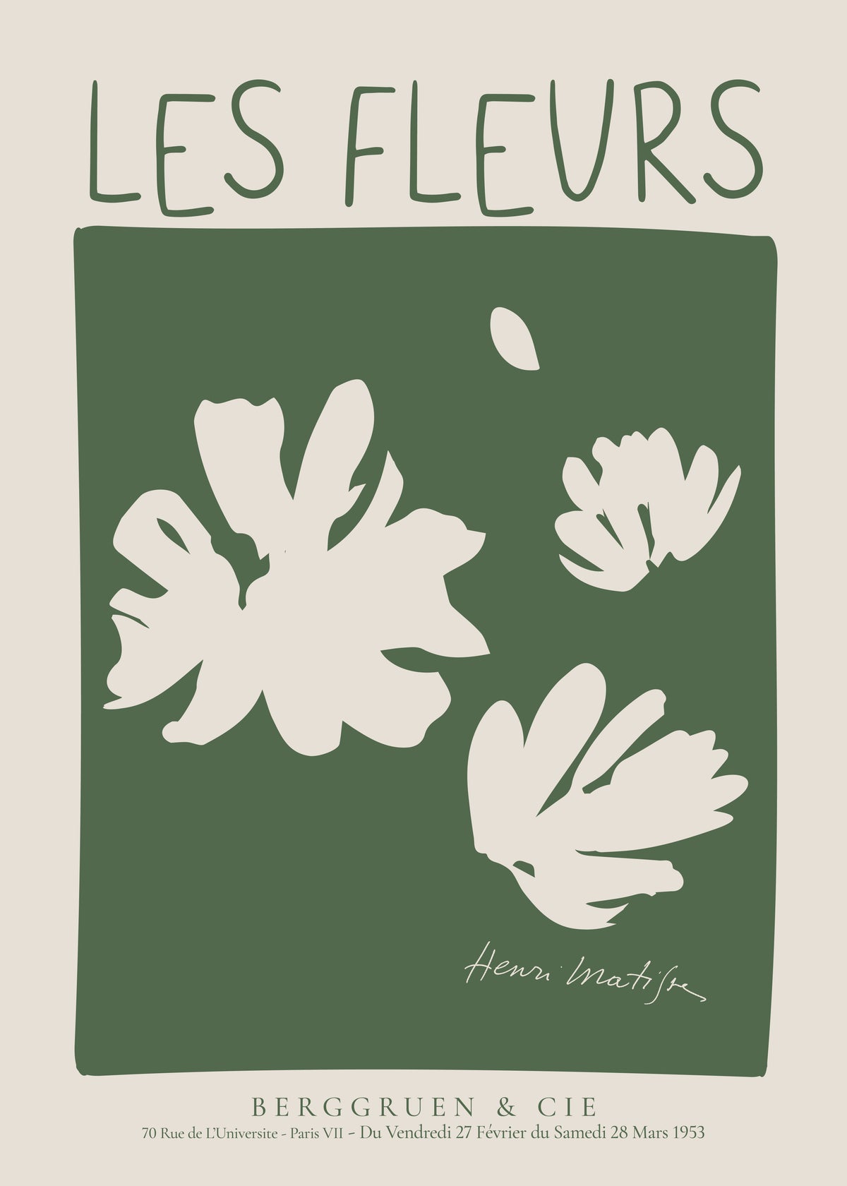Henri Matisse, Les Fleurs - Unframed art print