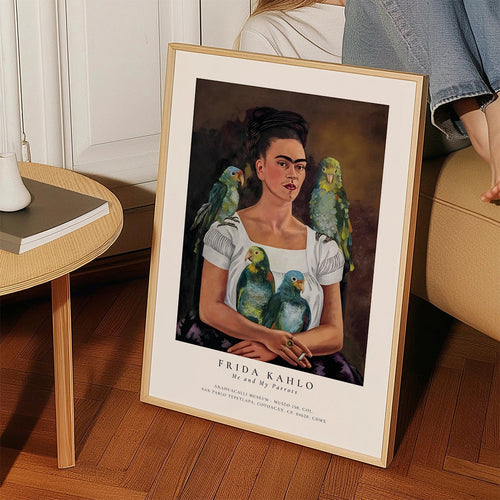 Obra Frida Kahlo com papagaios