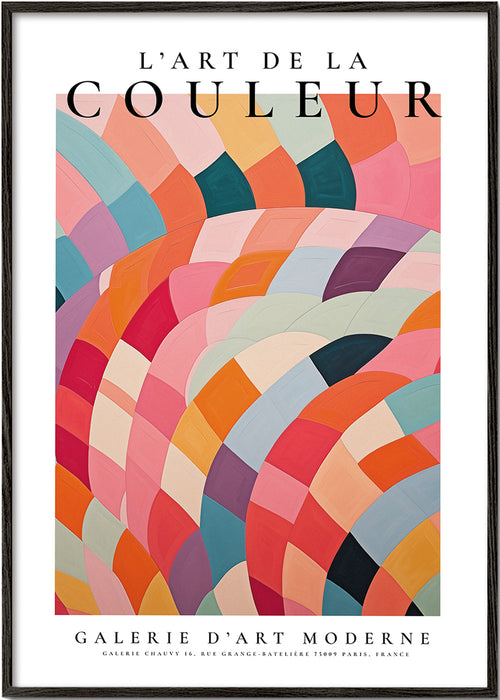Arte abstrata com arcos coloridos
