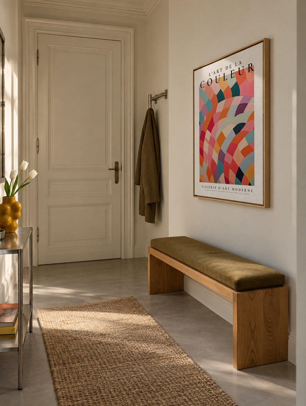 L'Art De La Couleur - Framed canvas in an interior