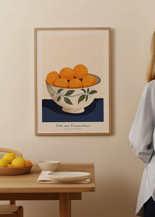 Arte para cozinha com clementinas