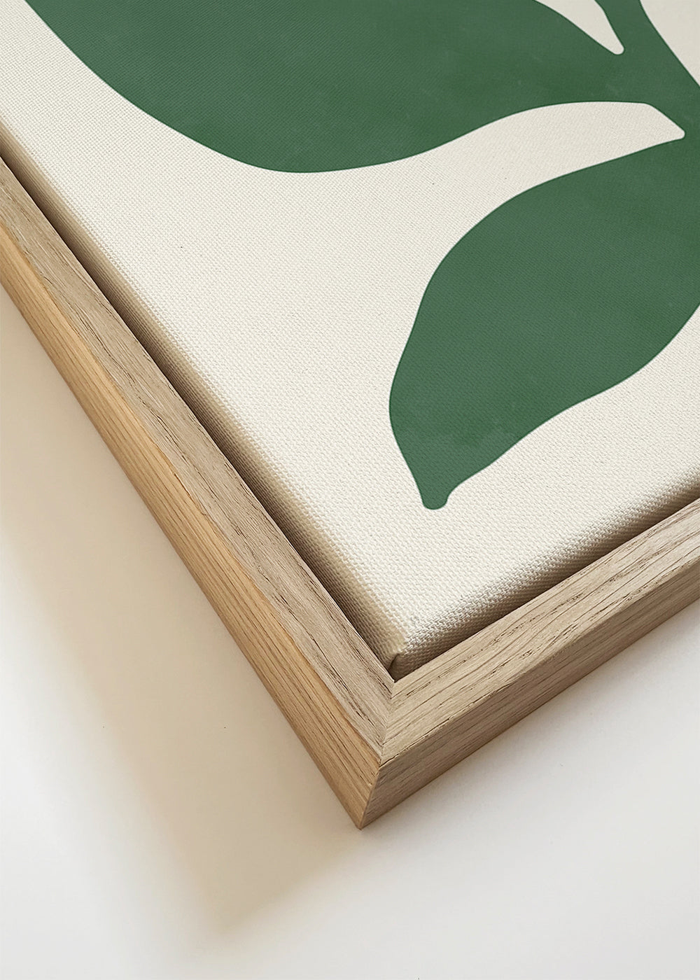 Estampa botânica folha verde minimalista