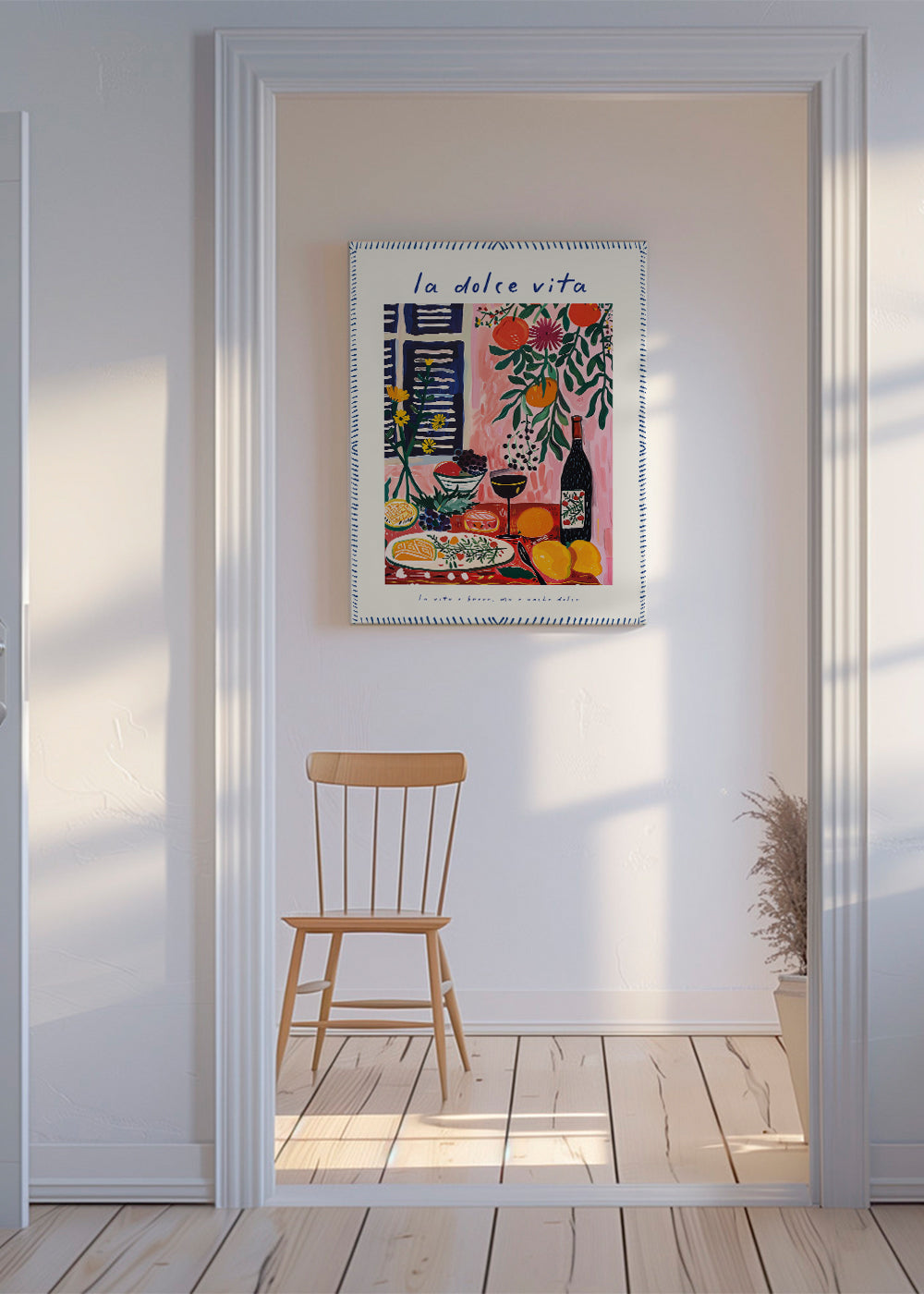 Arte para cozinha ilustrada La Dolce Vita