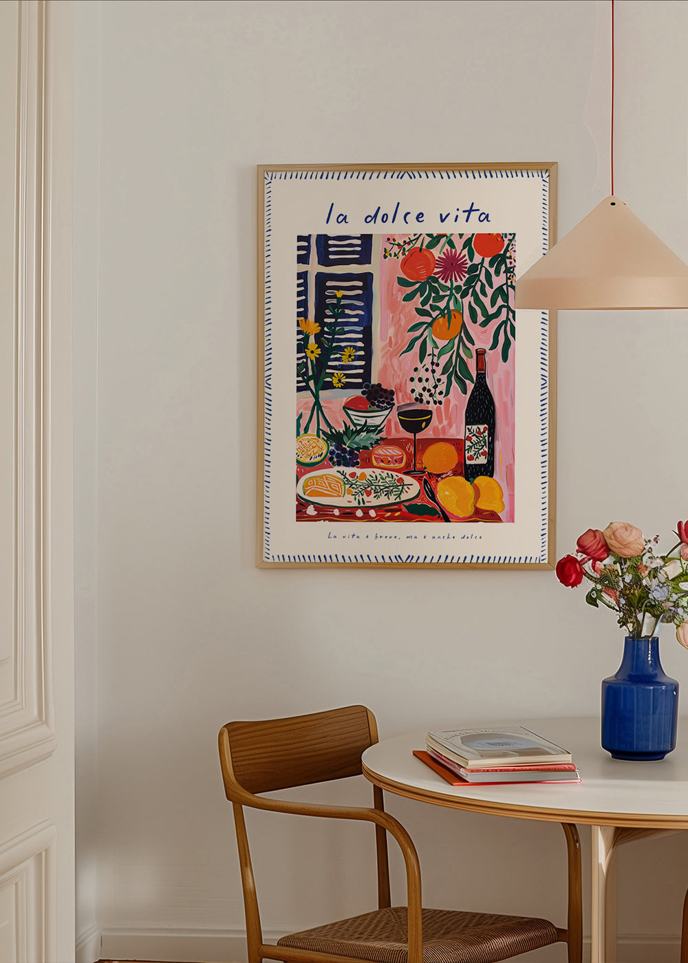 Arte para cozinha ilustrada La Dolce Vita