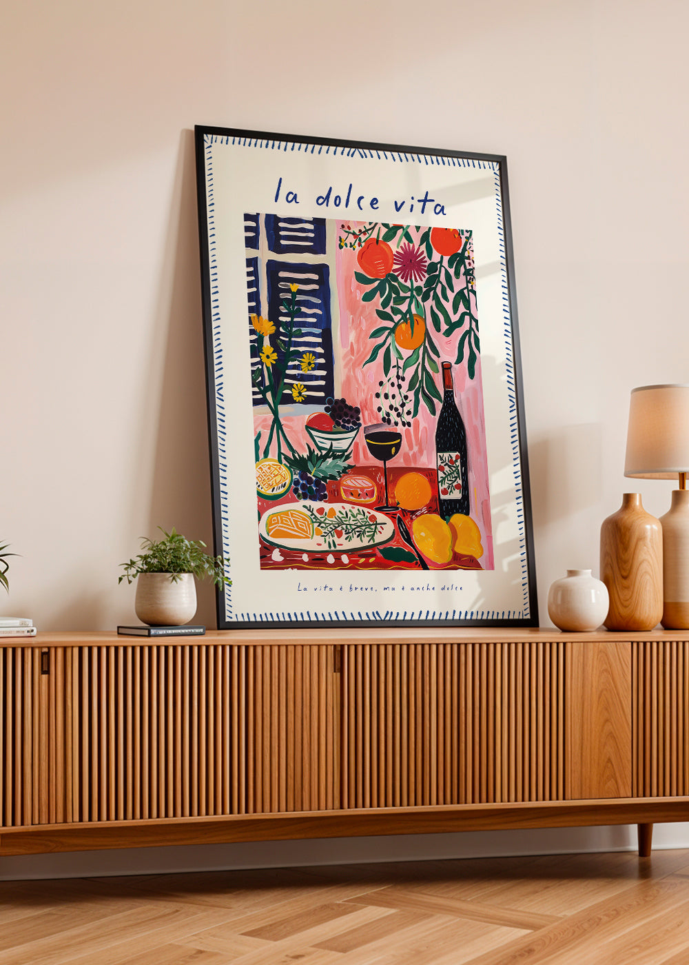 Arte para cozinha ilustrada La Dolce Vita