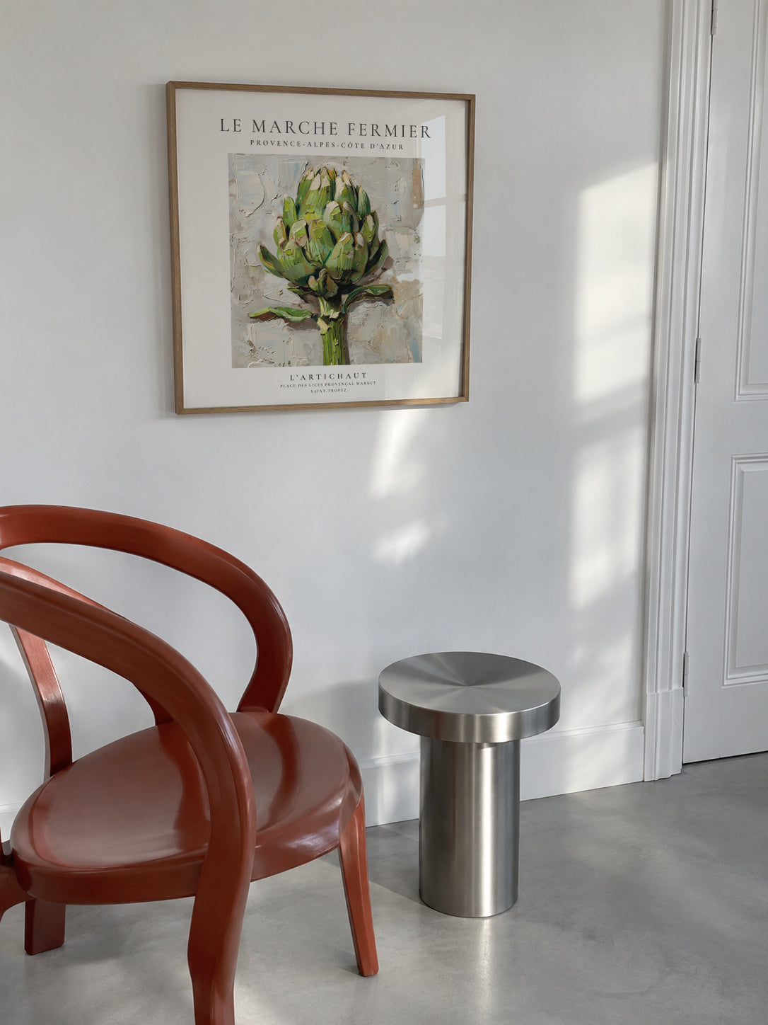 Le marche fermier - L’Artichaut - SQUARE - Framed poster in an interior