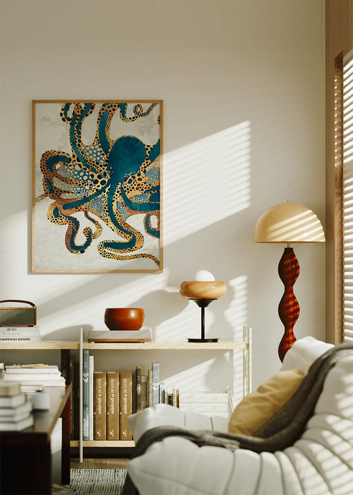 Estampa decorativa polvo azul