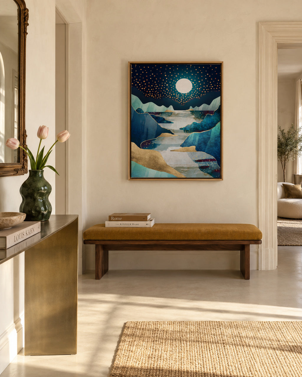 Moon Glow - Framed canvas in an interior