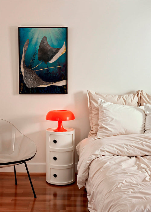 Quadro arraias em oceano azul