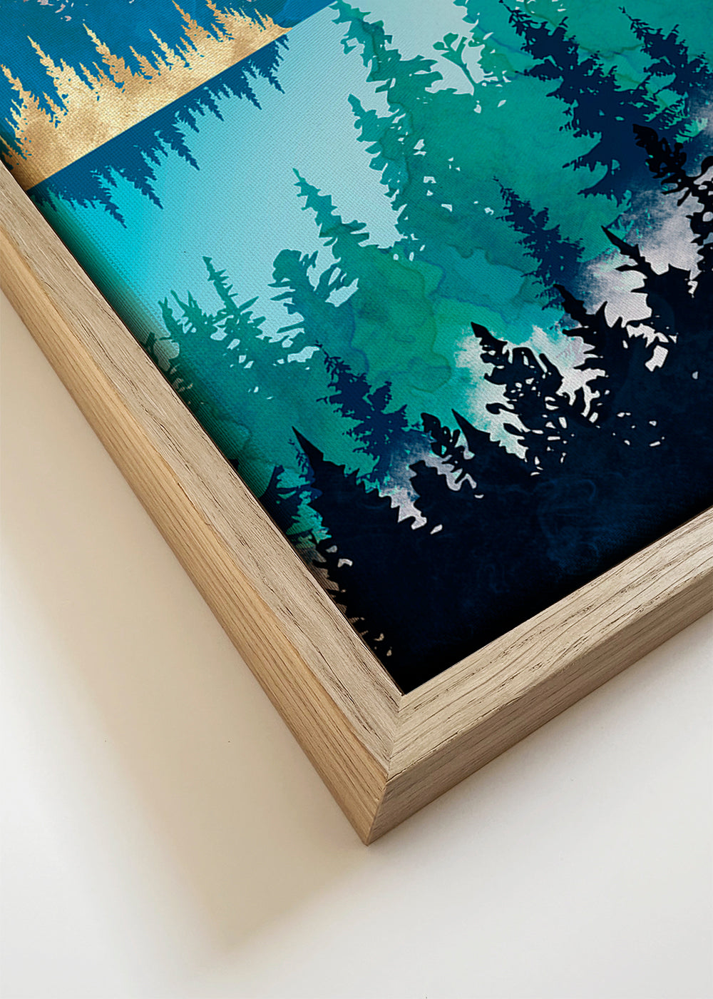 Quadro de paisagem com lago