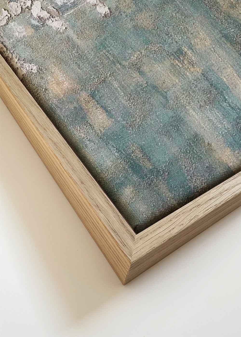 Quadro abstrato textura vertical tons verdes