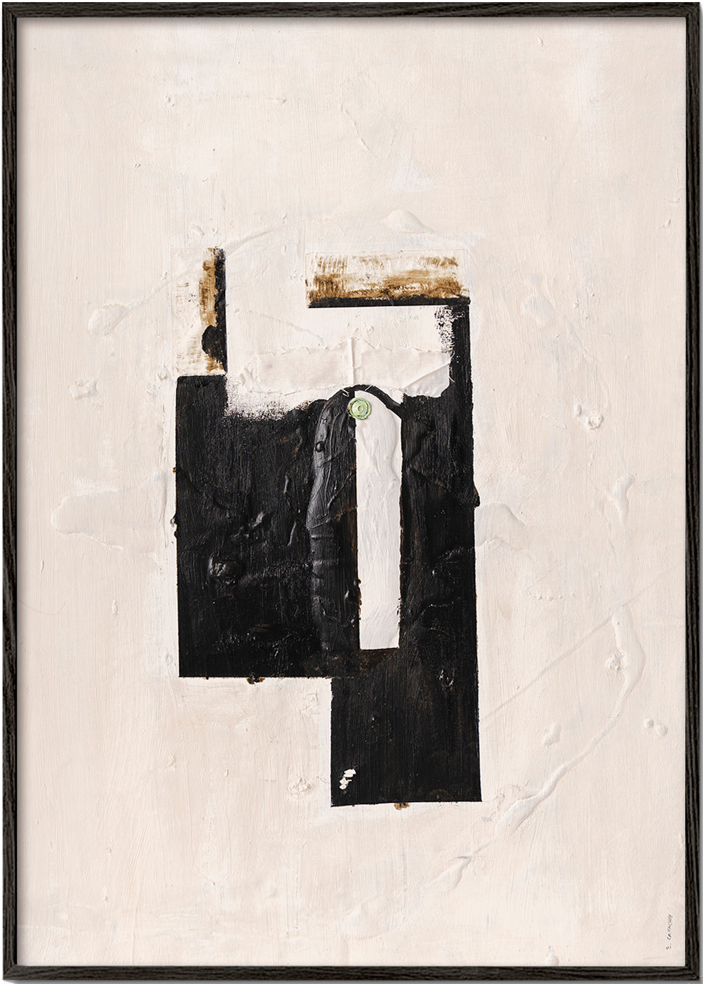 Quadro abstrato com geometria texturizada