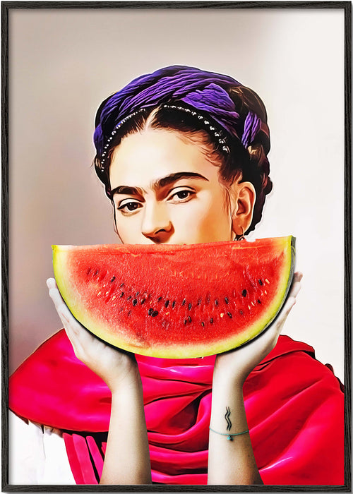 Arte para cozinha Frida com melancia