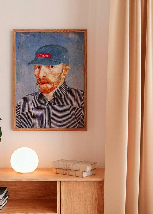 Ilustração de Vincent com boné contemporâneo