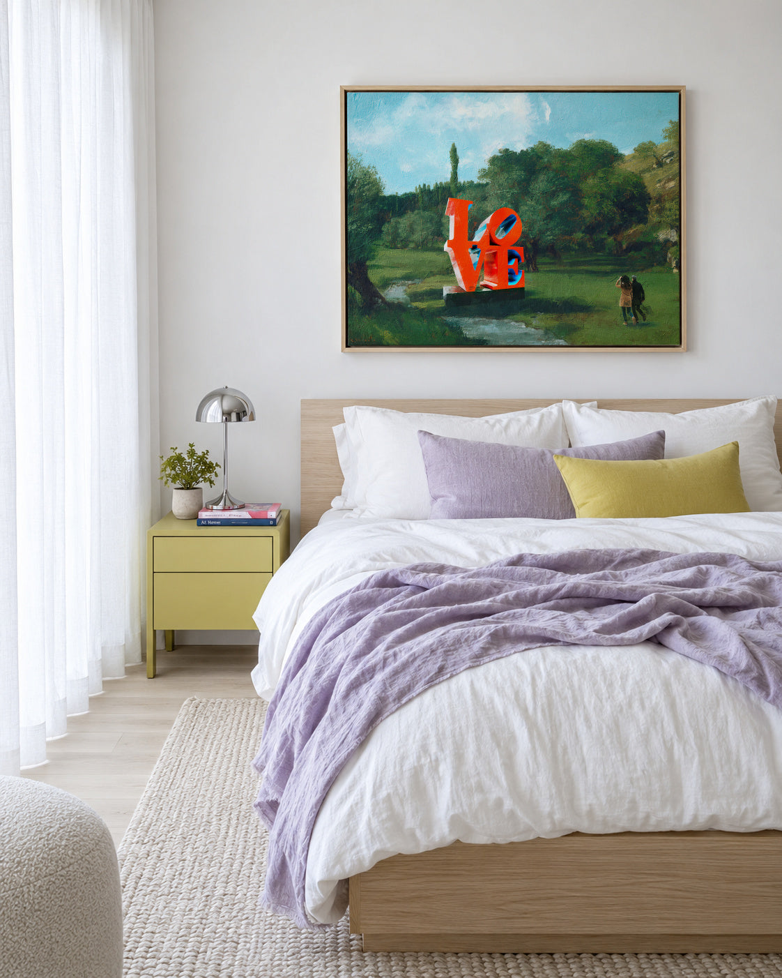 The love found - Framed canvas in an interior