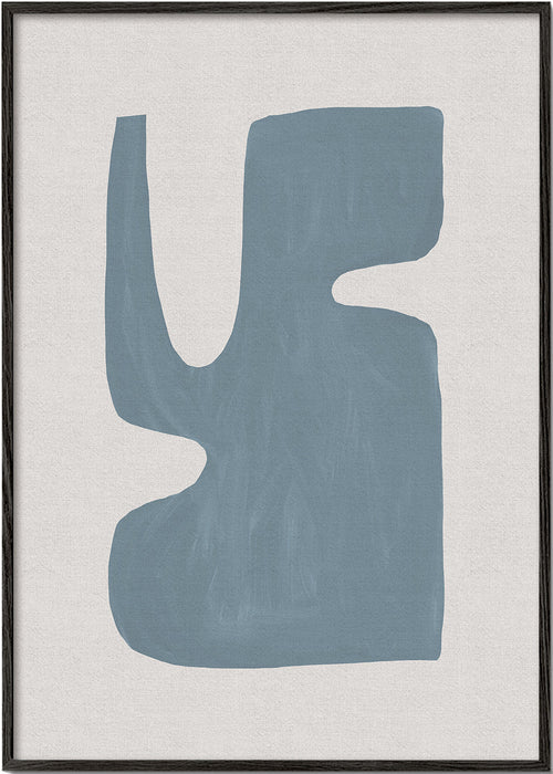 Quadro abstrato forma azul