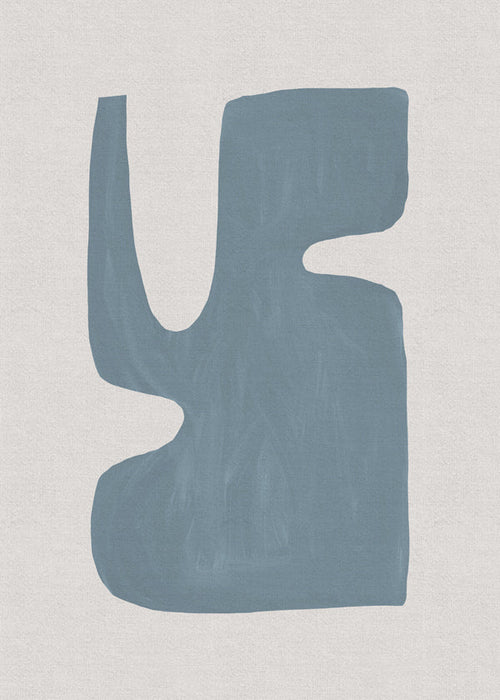 Quadro abstrato forma azul