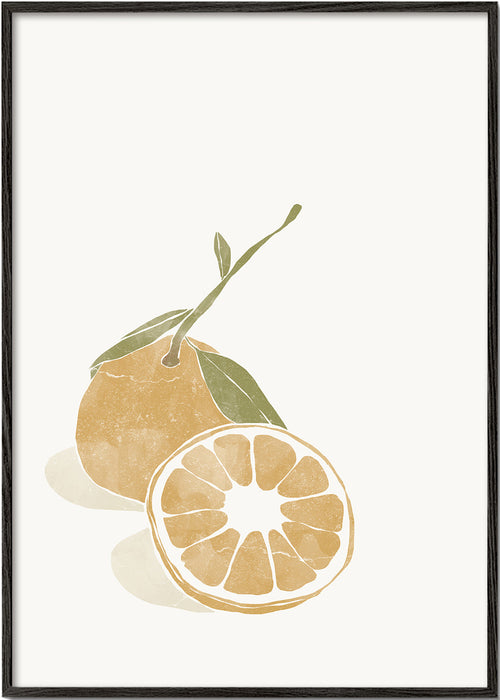 Arte para cozinha com laranjas ilustração minimal